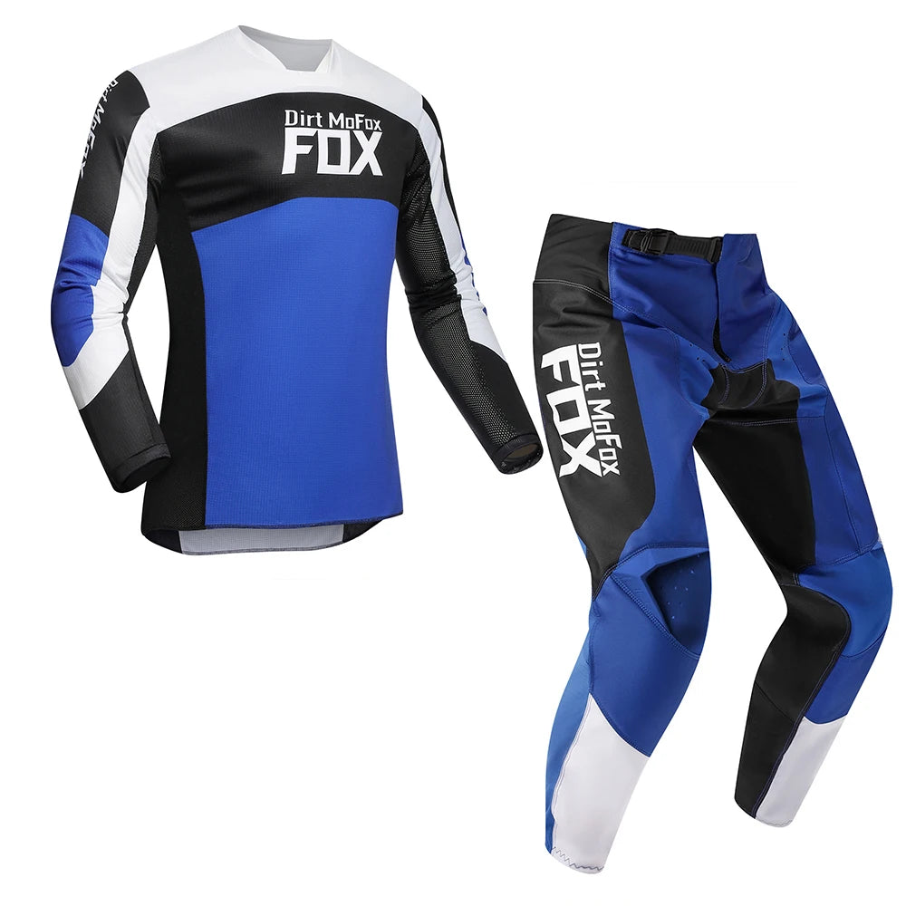 Dirt MoFox Motocross Racing Clothing Set Motorcycle Jersey and Pants 