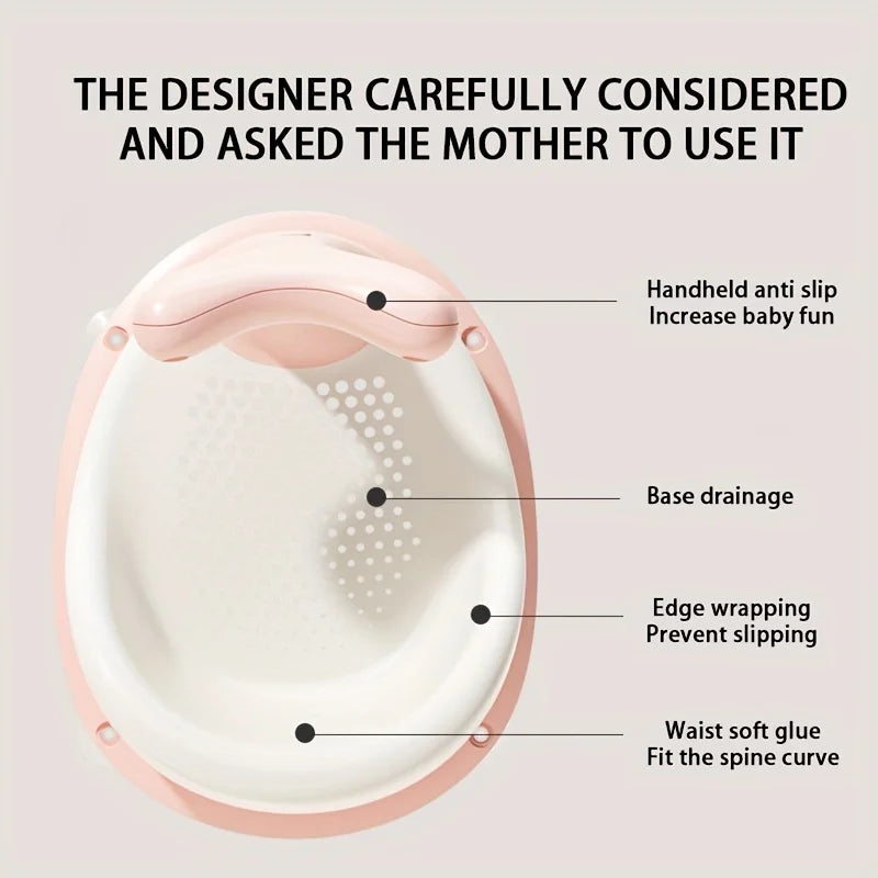 Cubo de baño de silicona para bebé, accesorio plegable con sensor de temperatu
