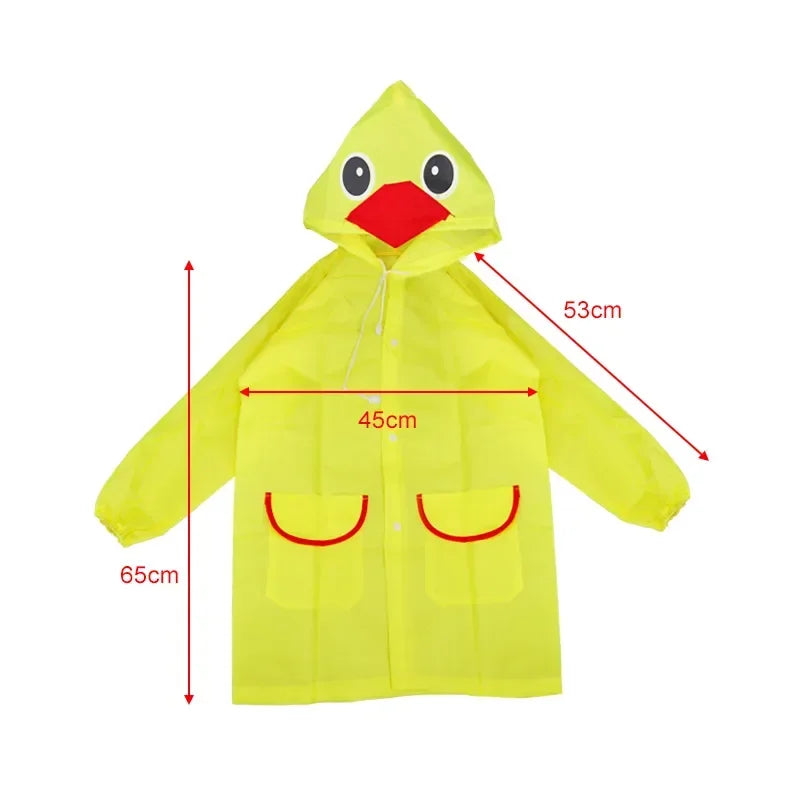 Chubasquero de dibujos animados para niños, Poncho de lluvia plegable, impermea