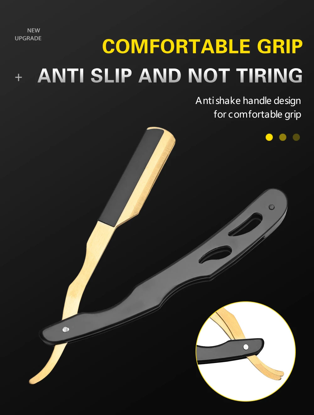 Barbertop-maquinilla de afeitar recta para hombre, navaja de barbero Manual clásica, cuchillo plegable, herramienta de peluquería de acero inoxidable, nuevo