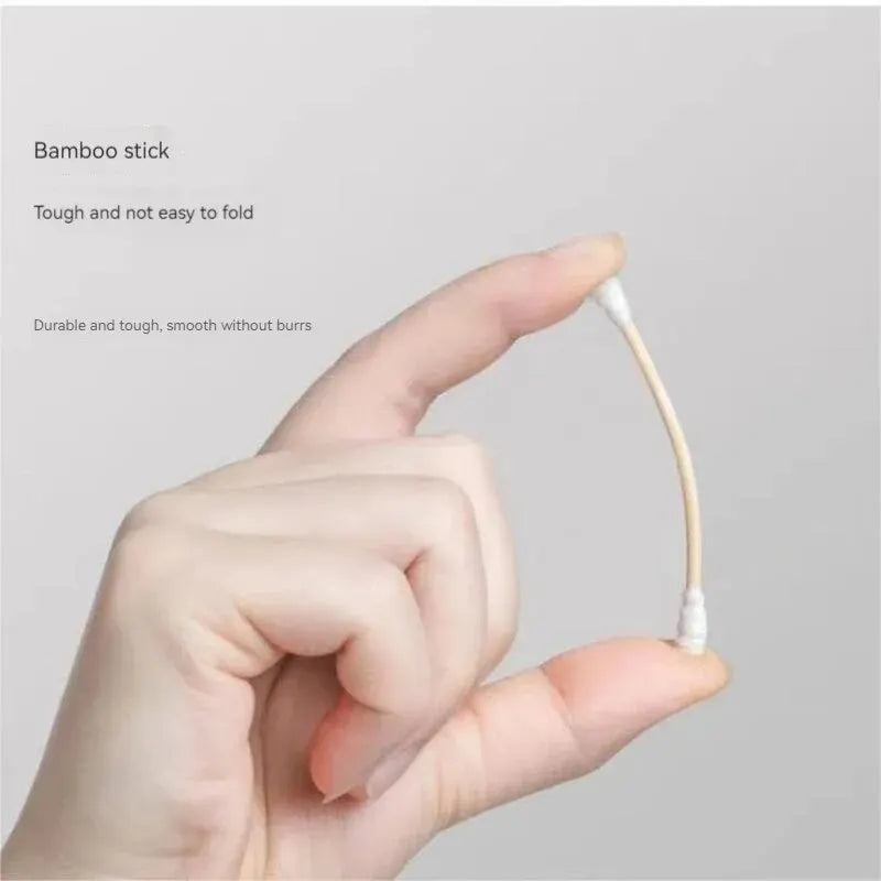 200 Pieces Double Ended Wooden Cotton Swabs Makeup Cleaning 