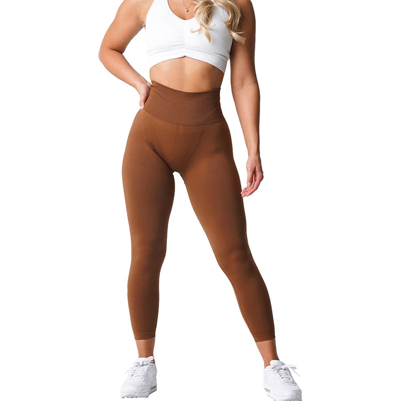 NVGTN-mallas sin costuras para mujer, pantalones de Yoga de cintura alta, ropa de gimnasio, mallas de LICRA suaves para entrenamiento, trajes de Fitness