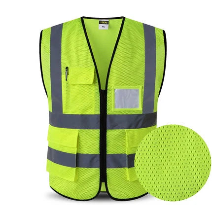 Chaleco de seguridad de malla para hombres, chaleco reflectante para motocicleta