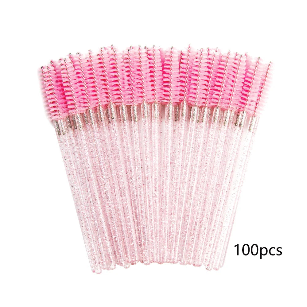 Disposable Mascara Wands Eyelash Applicator Brush Spoolies for Ext 