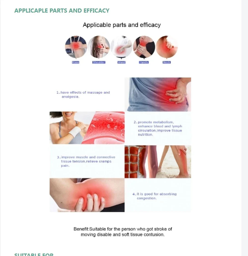 Máquina de terapia ultrasónica para alivio del dolor, masaje de articulaciones