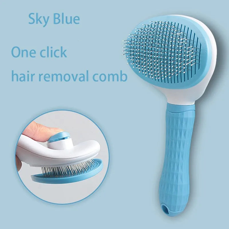 Cepillo de pelo para mascotas, peine para gatos, removedor de pelo para perros y gatos, herramientas de aseo para cachorros y gatitos, accesorios para perros, suministros para mascotas