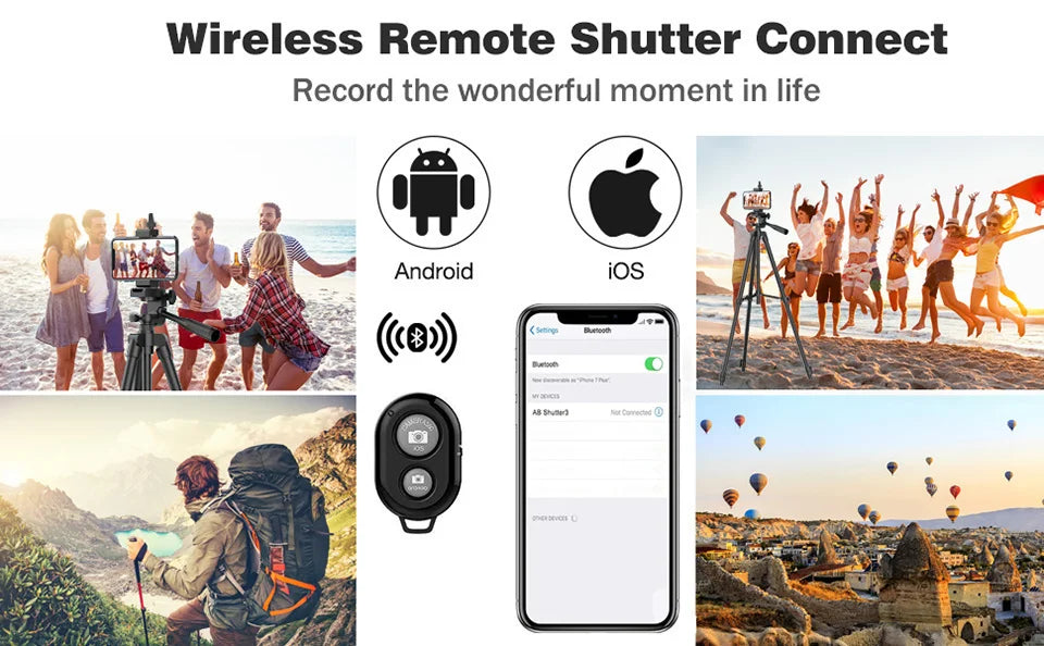 DSLR trípode Flexible extensible, soporte ligero de viaje, Control remoto para teléfono móvil, montaje de cámara Gopro en vivo, Youtube