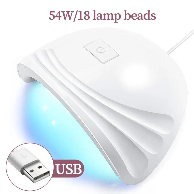 LULAA-Lámpara de secado con 18 luces UV USB para curado de Gel, máquina de fototerapia LED para uñas, herramienta de manicura profesional, equipo de salón