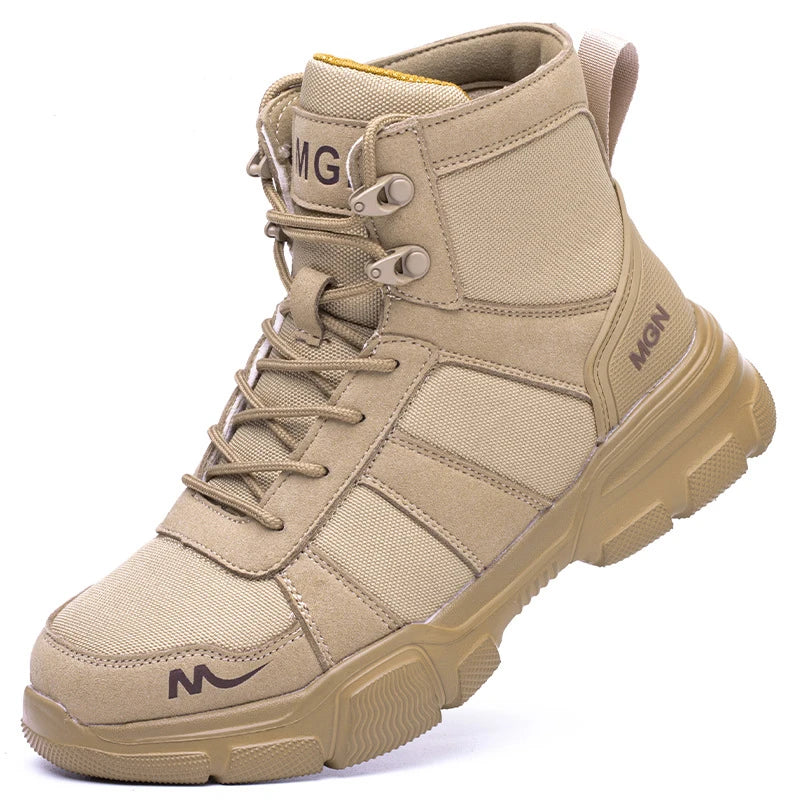 Botas de trabajo indestructibles, zapatos de seguridad con punta de acero, zapat