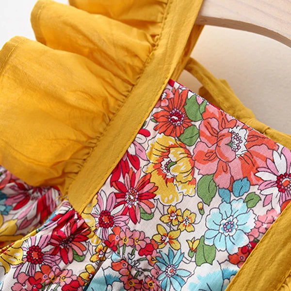 Baby Strap Dress Sleeveless Princess Dress Fragments Flowers 