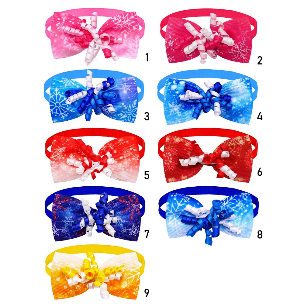 50 Pieces Wholesale Dog Bows with Ribbon for Dog Grooming