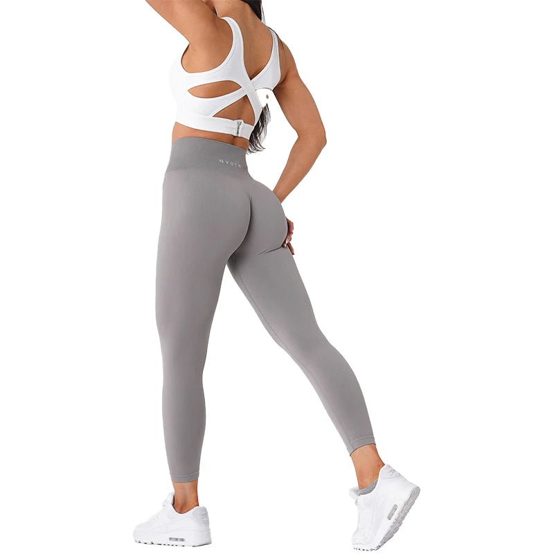 NVGTN-mallas sin costuras para mujer, pantalones de Yoga de cintura alta, ropa de gimnasio, mallas de LICRA suaves para entrenamiento, trajes de Fitness