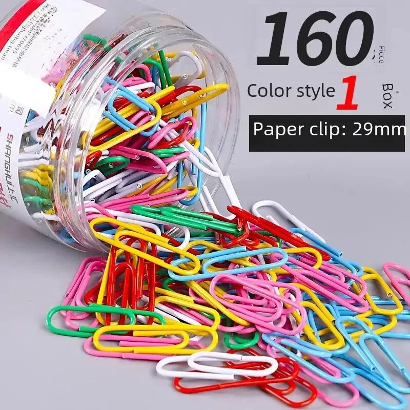 Clips de papel coloridos, hebilla pequeña en forma de U, suministros de oficina