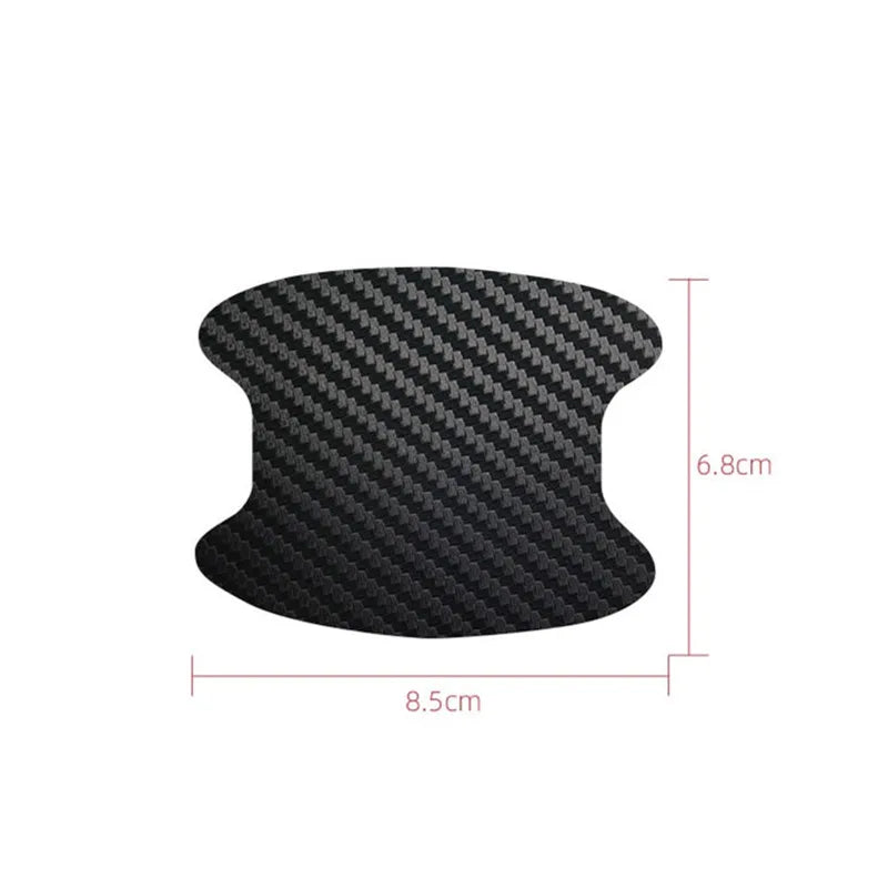 Car Door Handle Anti Scratch Stickers Carbon Fiber Protector 