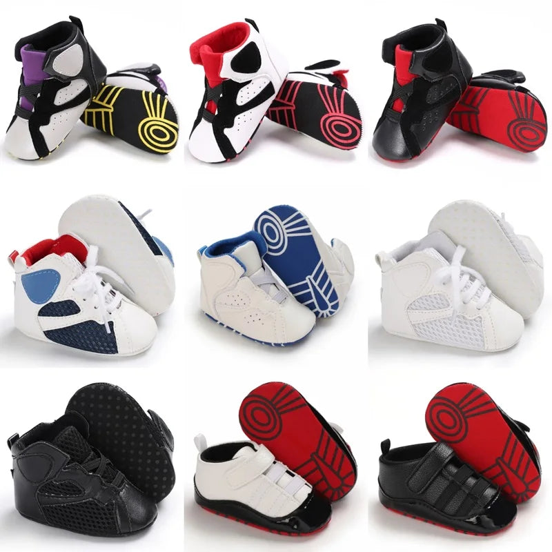 Baby High Top Basketball Sneakers Anti-Slip Casual Sports Shoes 