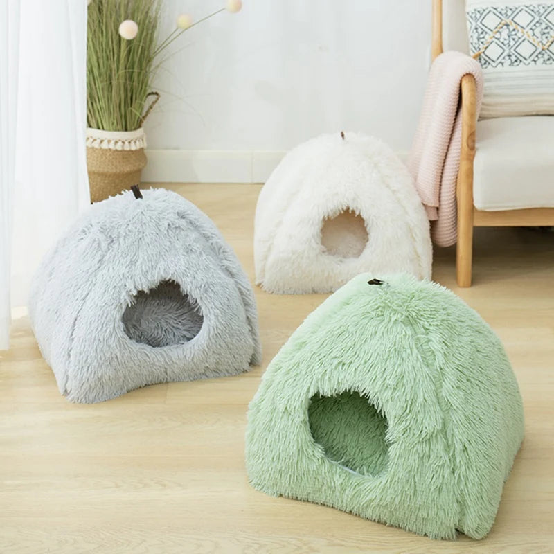 Warm Soft Plush Pet Mat Lightweight Cute Kennel Cat Sleeping Basket Dog Bed