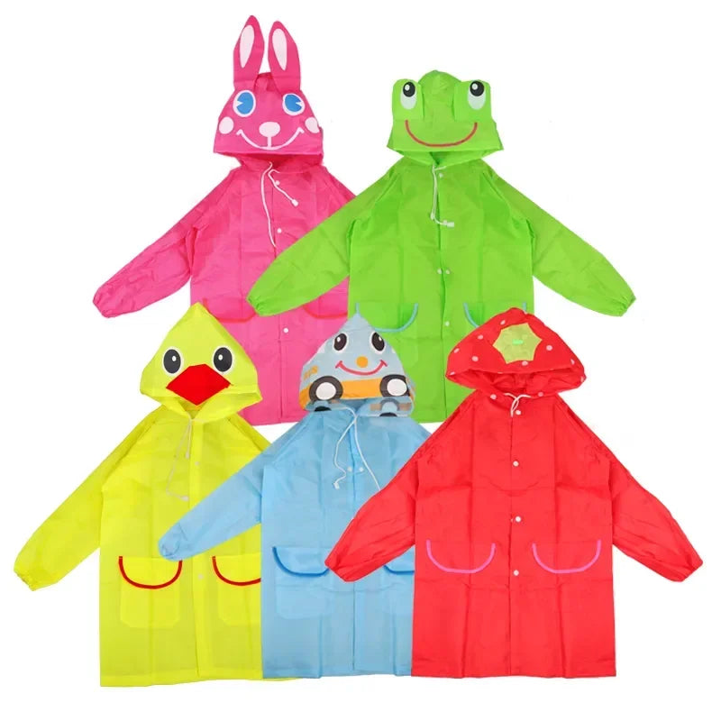 Chubasquero de dibujos animados para niños, Poncho de lluvia plegable, impermea