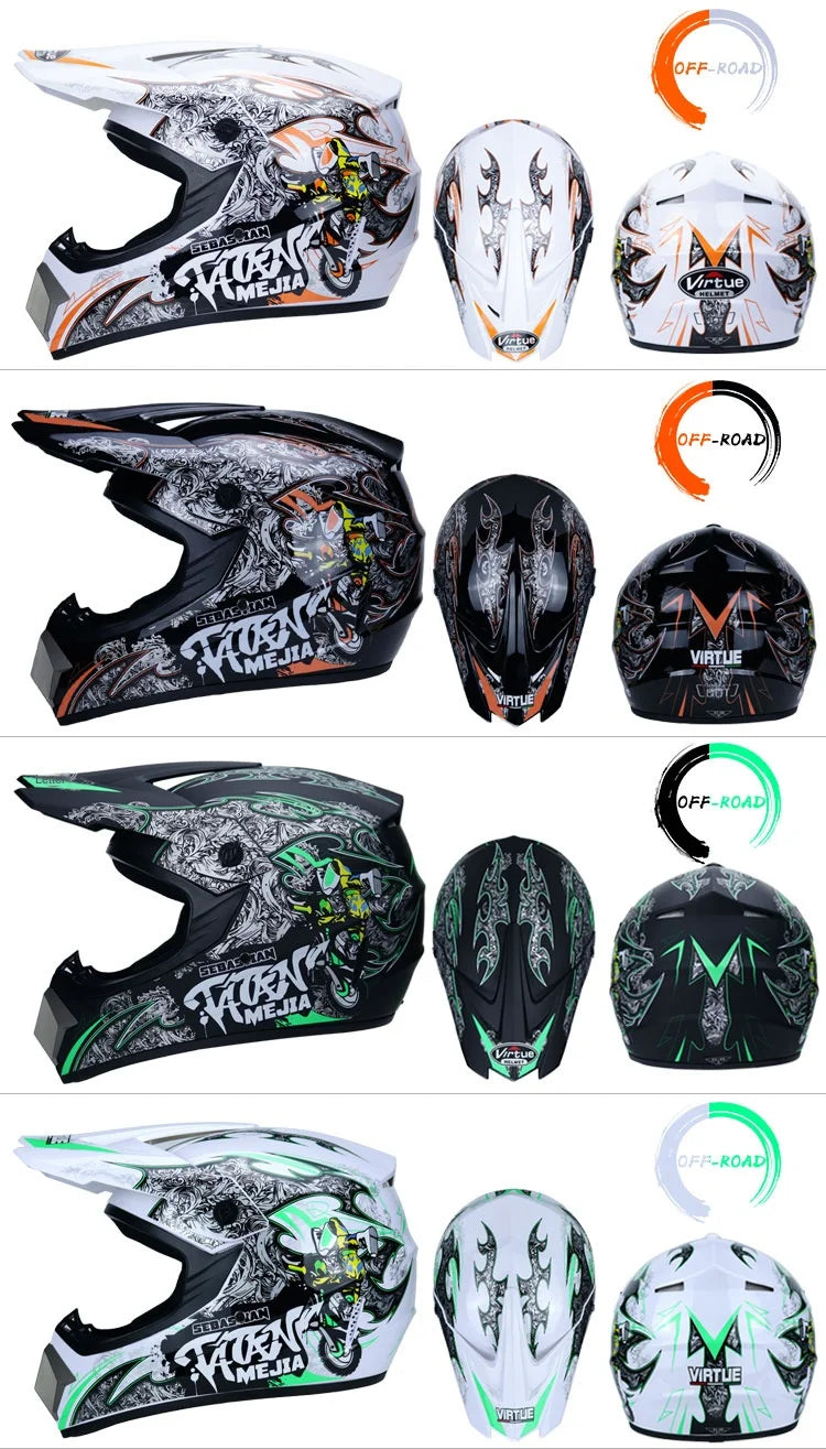 Free shipping 3 pieces of motorcycle helmet gift off-road helmet for boy