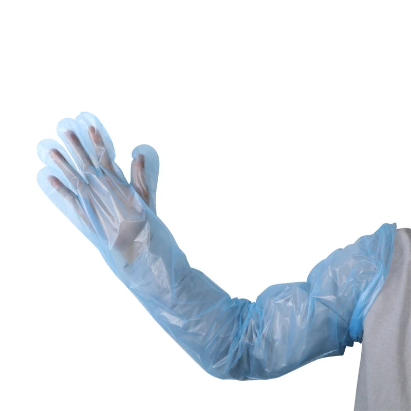 50 Pieces Disposable Veterinary Insemination Rectal Long Arm Gloves 50p 