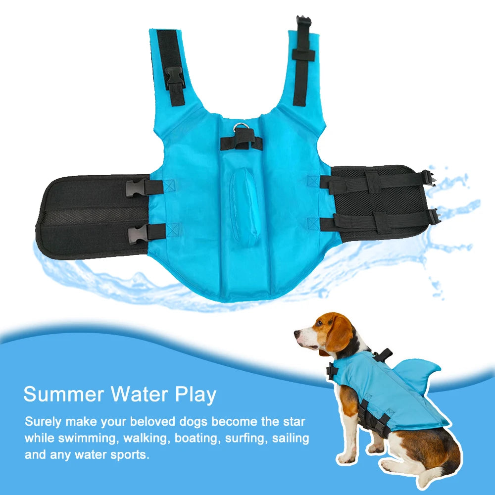 Life Jacket with Handle for Medium and Large Dogs Swimming Clothes c 