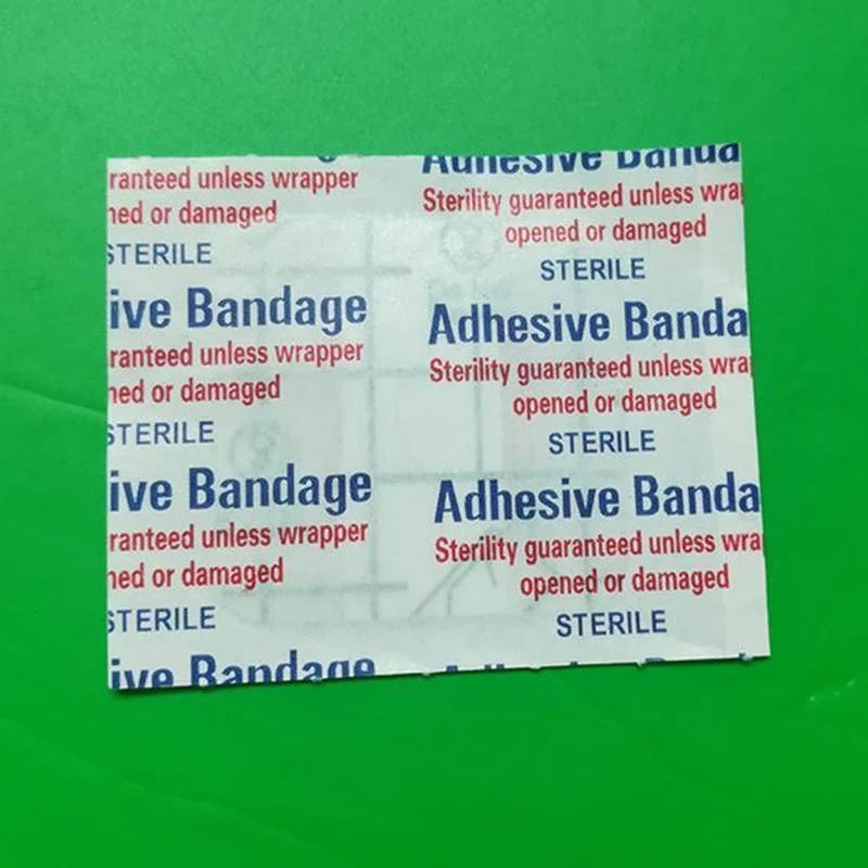 Banda adhesiva cuadrada para heridas, vendaje de primeros auxilios, Kit de emergencia impermeable, 25/50/100 piezas, gran oferta