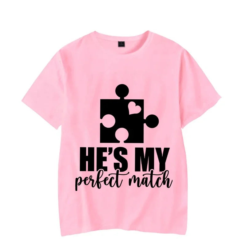 "She's My Perfect Match" Unisex T-Shirt, Short Sleeve T-Shirt 