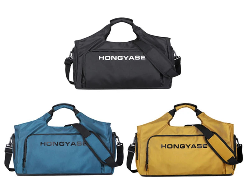 Bolsa deportiva de gimnasio para hombre, bolso de viaje para Fitness, bolsillo para zapatos, equipaje, bolso de mano impermeable, bolso de hombro para fin de semana al aire libre