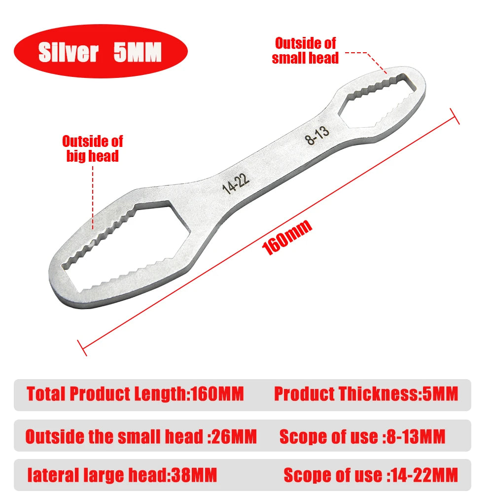 Llave Universal Torx de doble cabeza, herramienta de mano multiusos, ajustable,