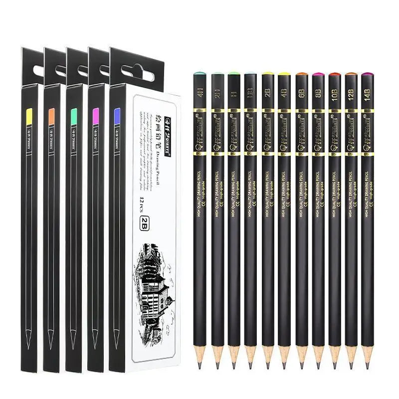 4H Professional Drawing Pencils Set Stationery Art Supplies