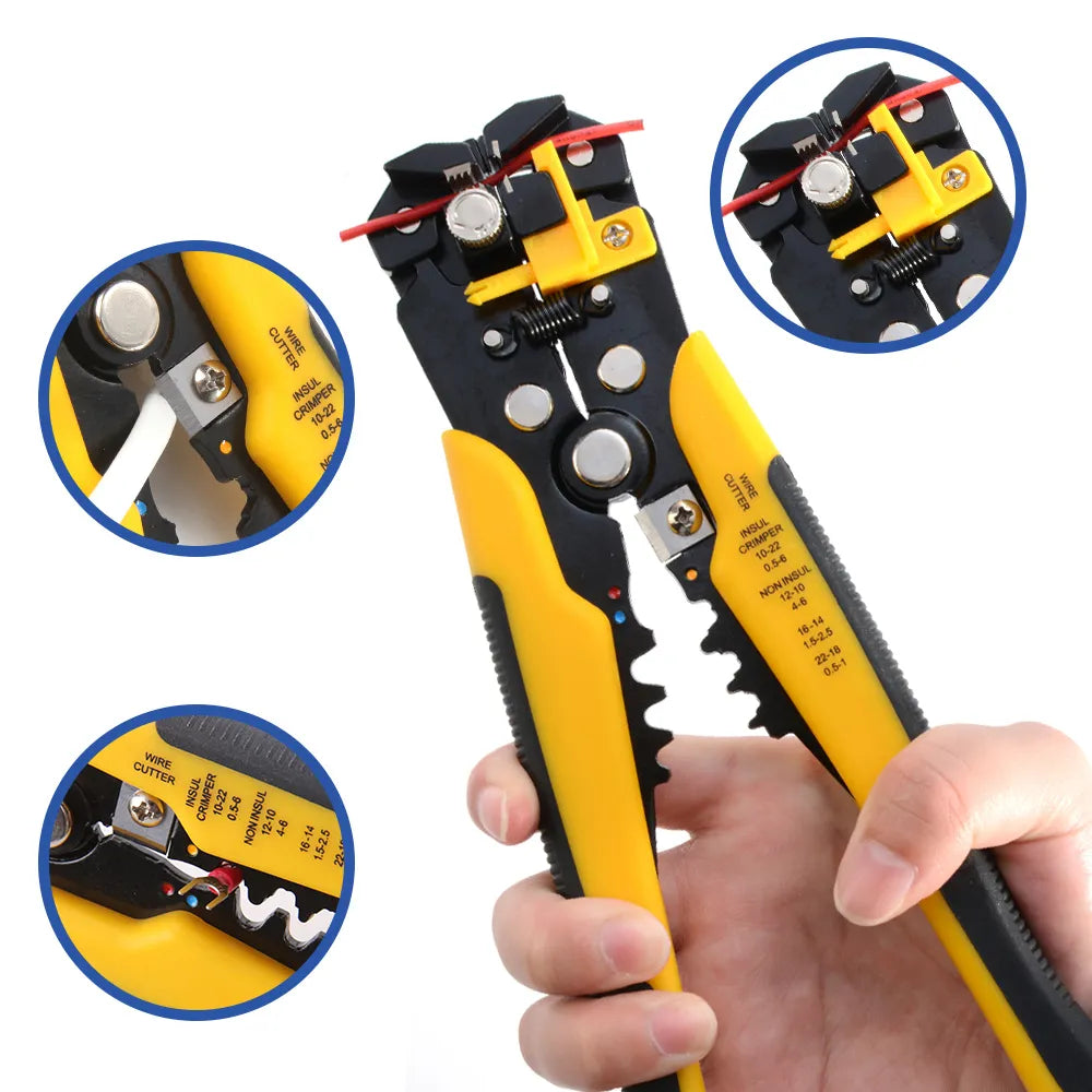 Adjustable Automatic Cable Crimper Multifunctional Wire Stripper Pliers 