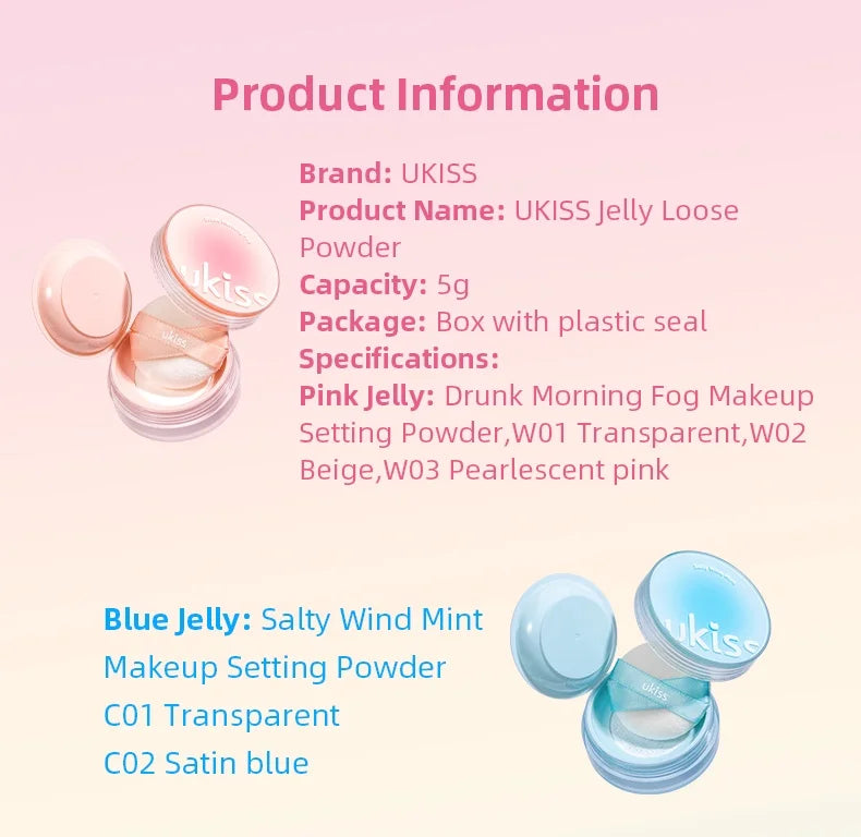 Jelly Loose Powder Oil Control, waterproof makeup, oil control, light