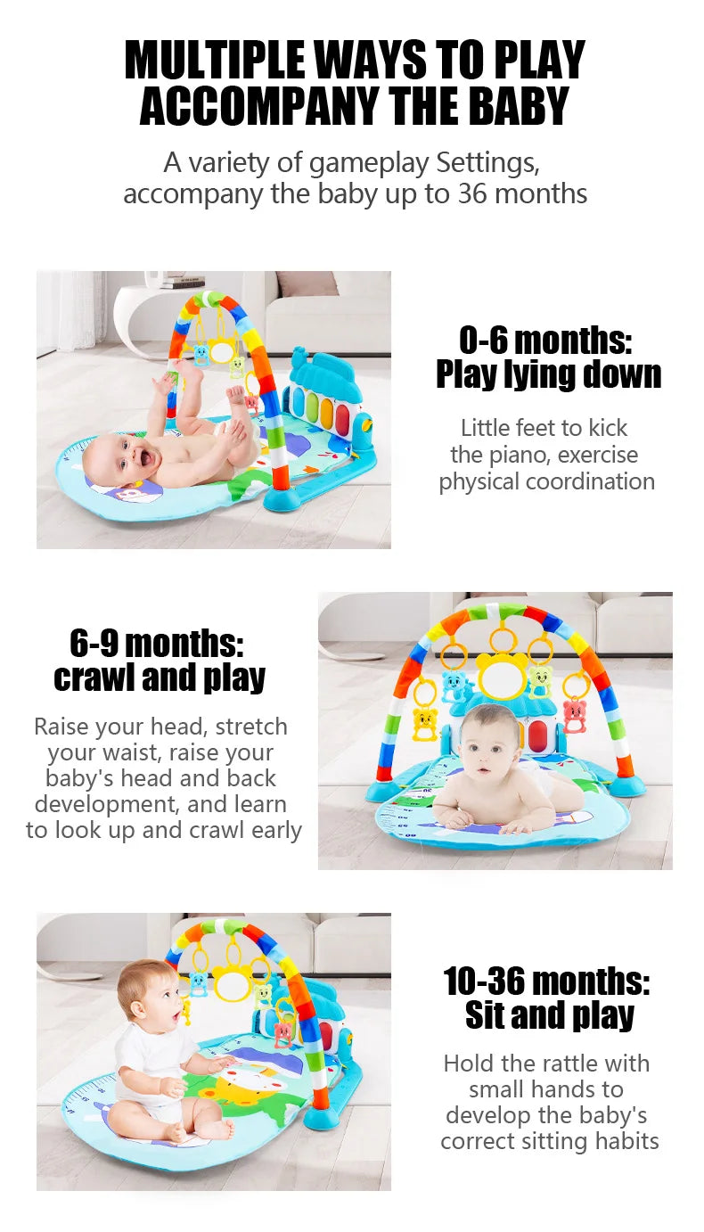 Soporte de Fitness para bebé, juego de música, juguetes de actividades de gimn