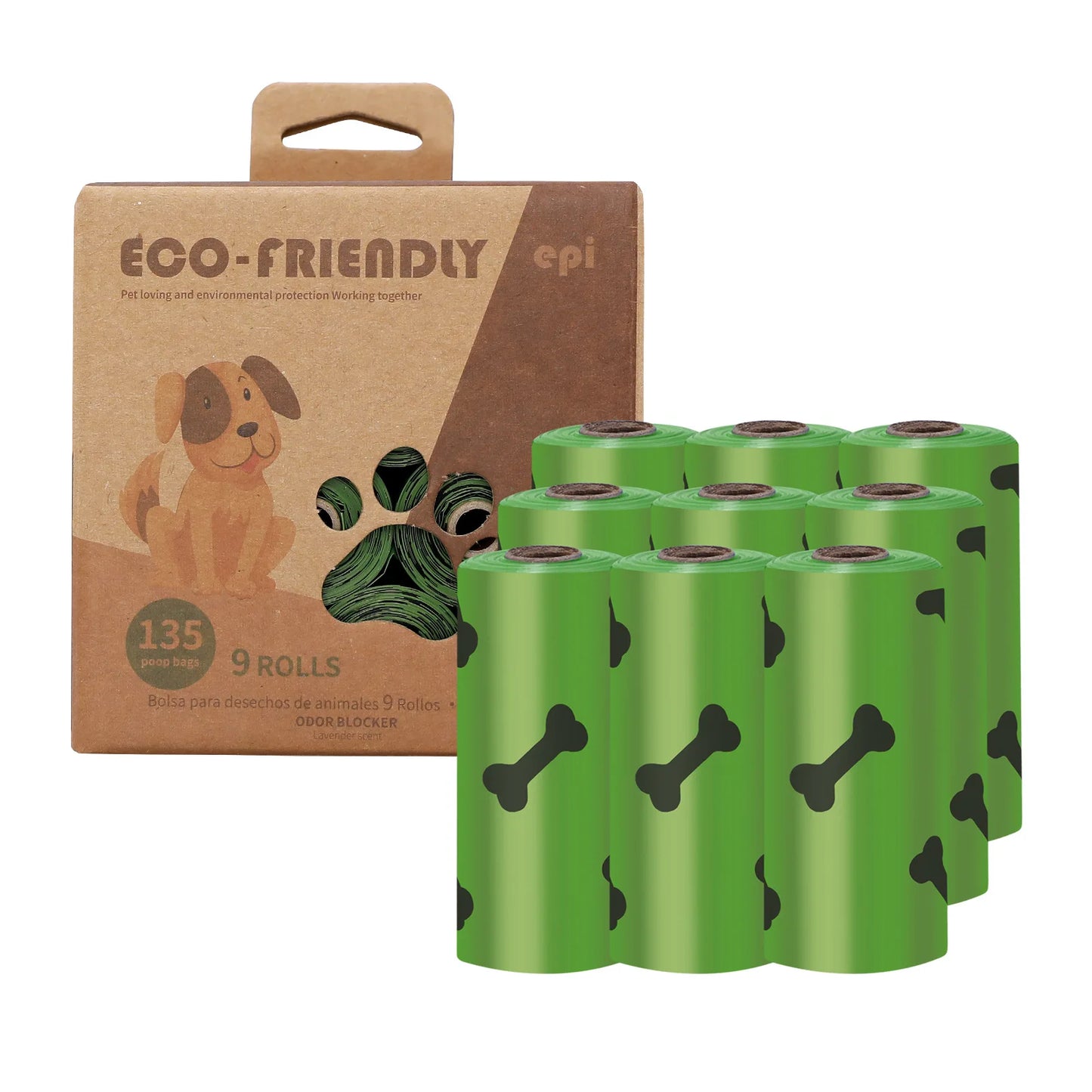 EPI Biodegradable Pet Garbage Bag Dog Poop Bags Disp 