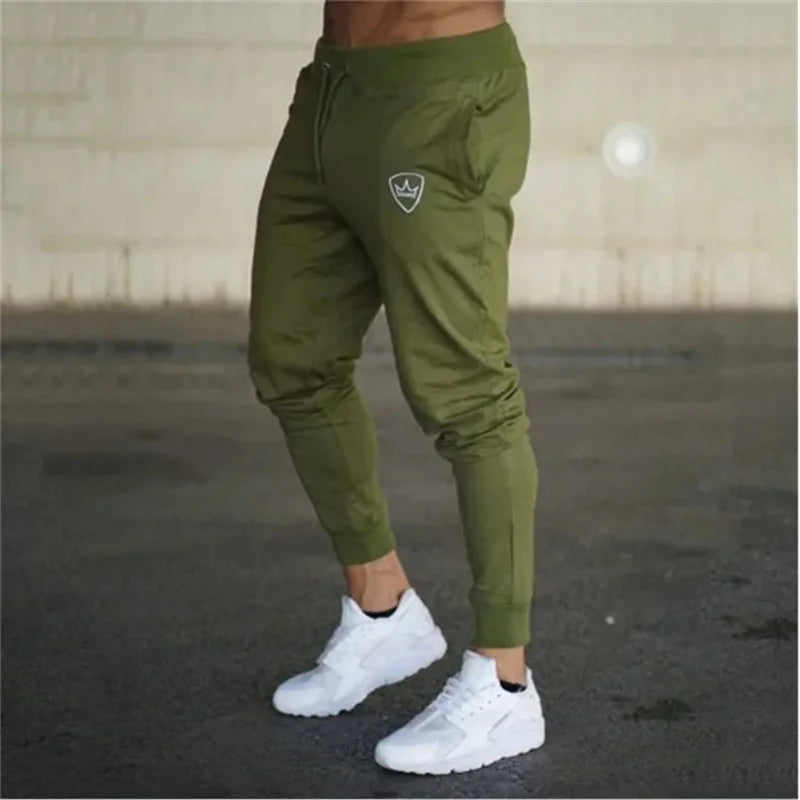 Pantalones deportivos con estampado para hombre, pantalón de chándal elástico