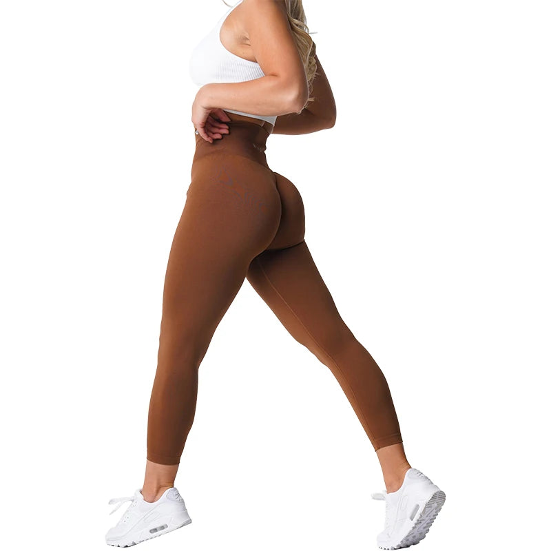 NVGTN-mallas sin costuras para mujer, pantalones de Yoga de cintura alta, ropa de gimnasio, mallas de LICRA suaves para entrenamiento, trajes de Fitness