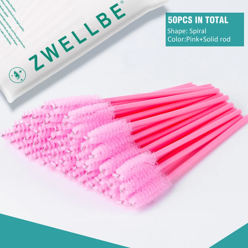 Disposable Mascara Wands Eyelash Applicator Brush Spoolies for Ext 