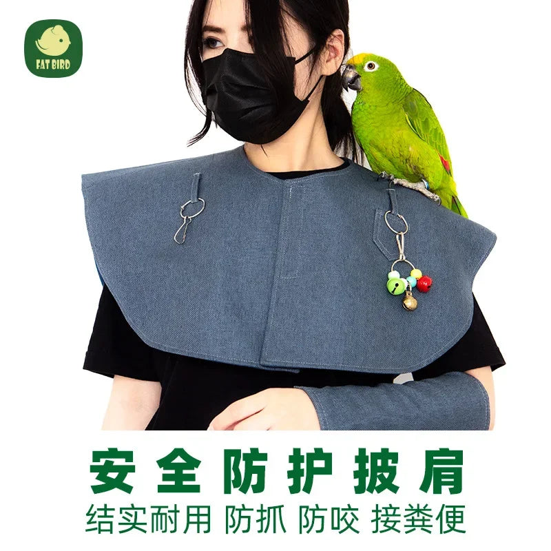 Parrot Diaper Poop Bib Shawl Arm Guards Anti-Scratch and Bite Bird Material