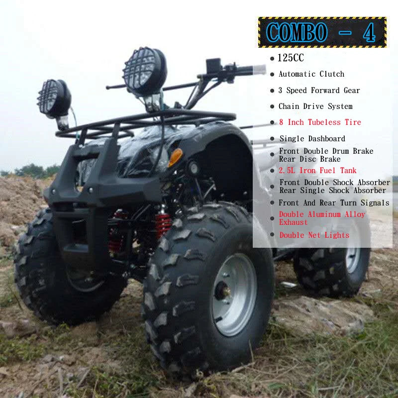 ITLY-buggy de playa de cuatro ruedas, todoterreno, montaña, ATVcustom, 125cc, 1