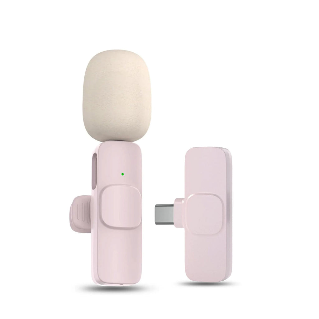 Micrófono Lavalier inalámbrico portátil, minimicrófono de grabación de Audio y vídeo para iPhone, Android, transmisión en vivo, videojuegos, teléfono