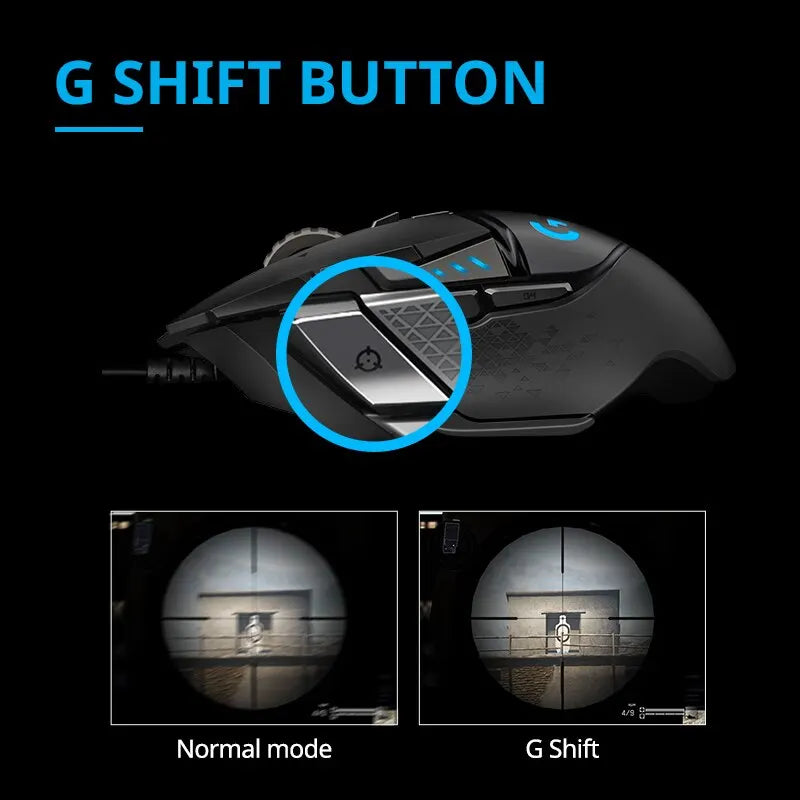 Logitech G502hero Master con cable, ratón para juegos, 502, maquinaria para dep