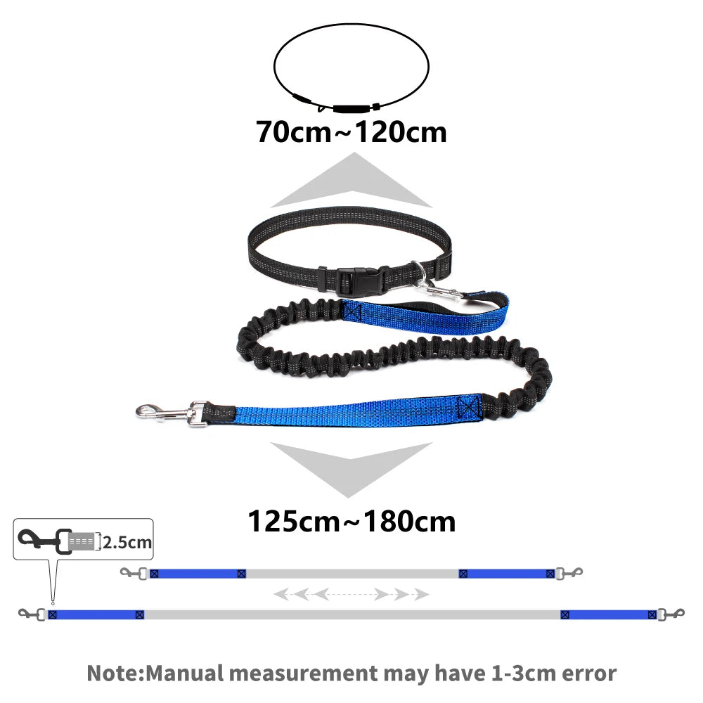 Dog Leash for Walking Running Jogging Adjustable Waist Belt C 