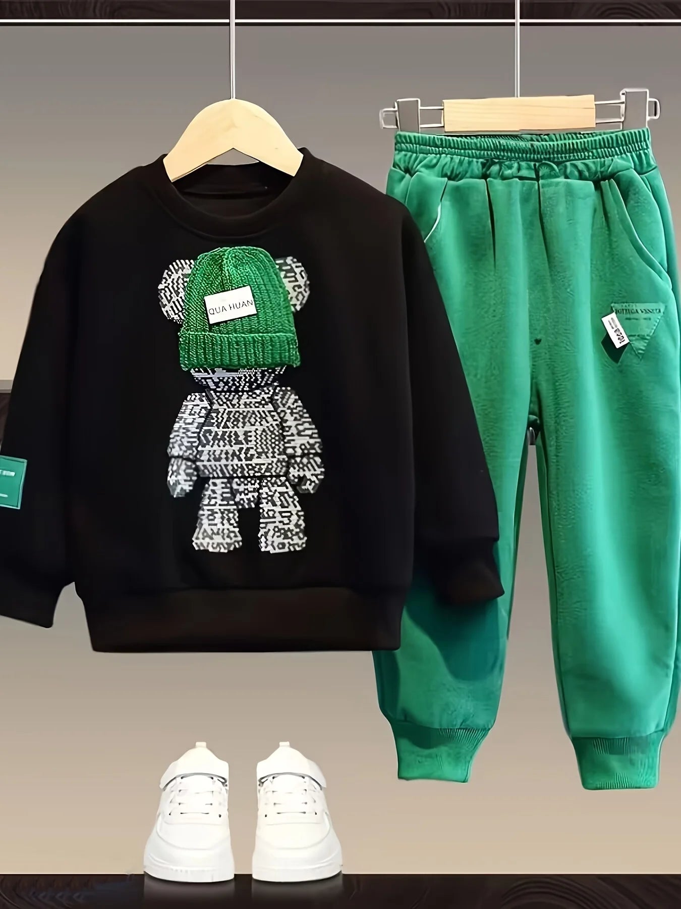 Conjunto de ropa para niños y niñas, prendas de vestir exteriores con capucha,