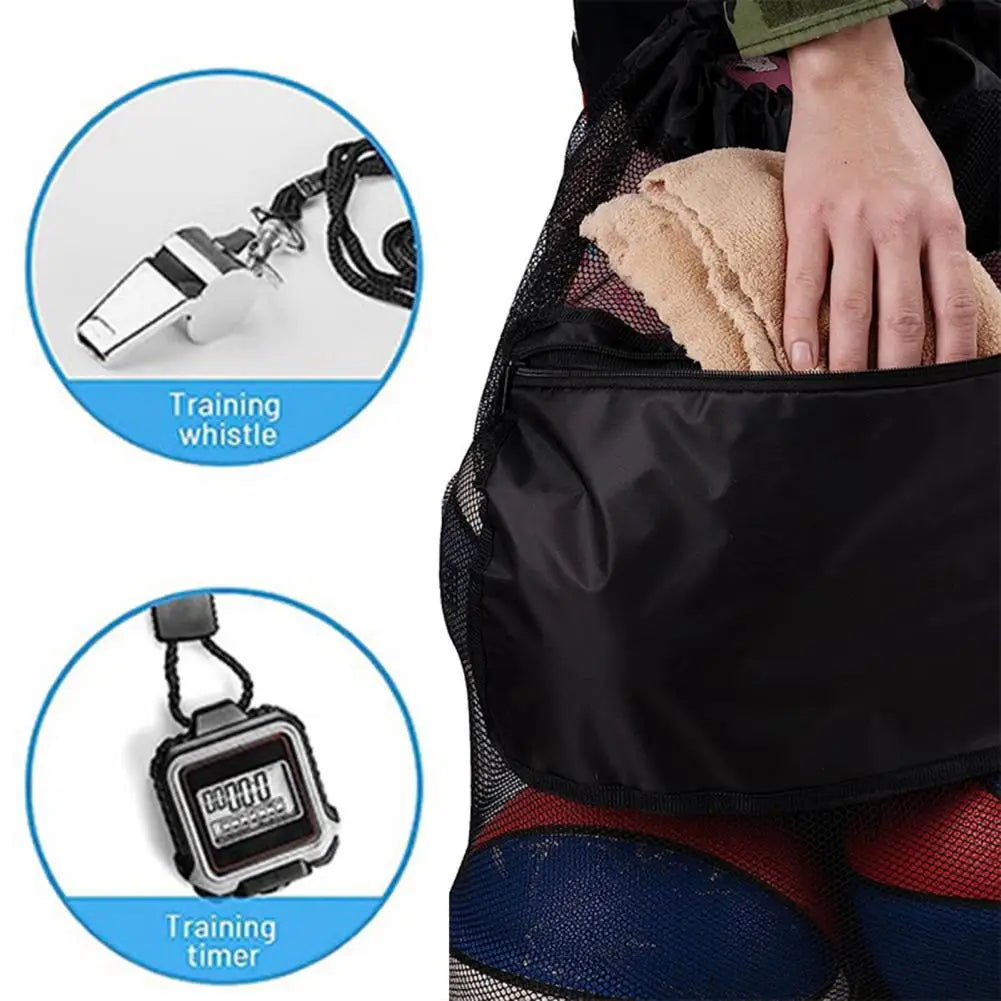 Bolsa de malla con cordón para pelota deportiva, mochila de baloncesto, fútbol, voleibol, bolsa de almacenamiento para equipo de natación