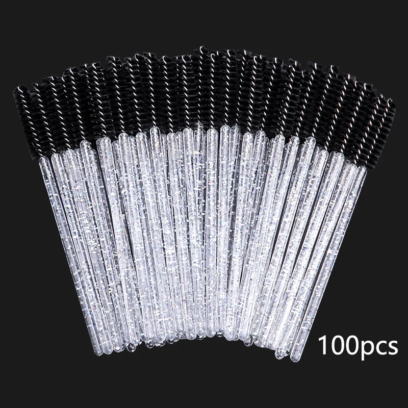 Disposable Mascara Wands Eyelash Applicator Brush Spoolies for Ext 