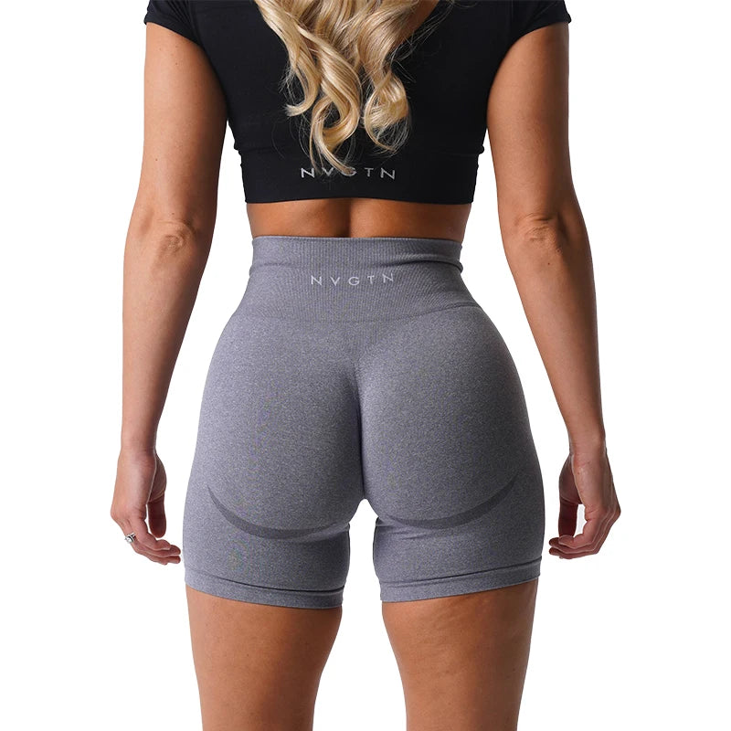 NVGTN-pantalones cortos sin costuras para mujer, Shorts de entrenamiento con realce, ropa deportiva para gimnasio, Yoga