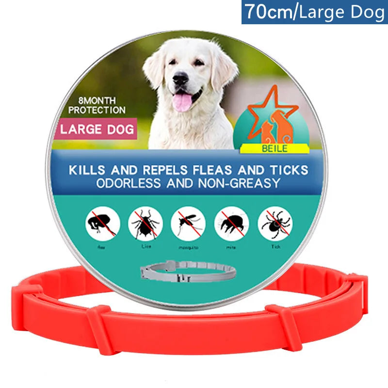 Collar antiparasitario para mascotas, accesorio retráctil de protección para pulgas y garrapatas