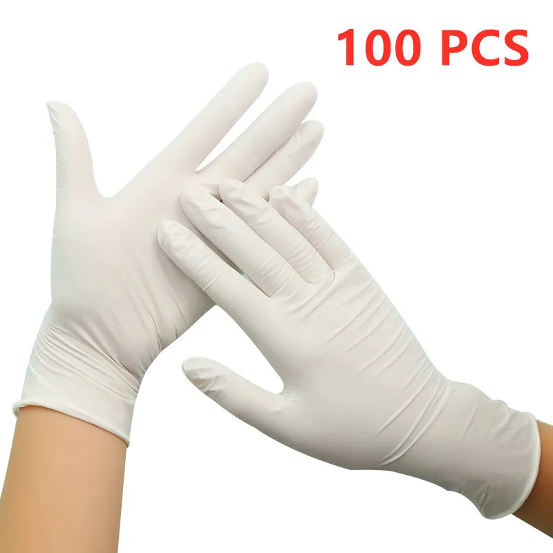 Guantes desechables de nitrilo, paquete de guantes de nitrilo sin látex en polv