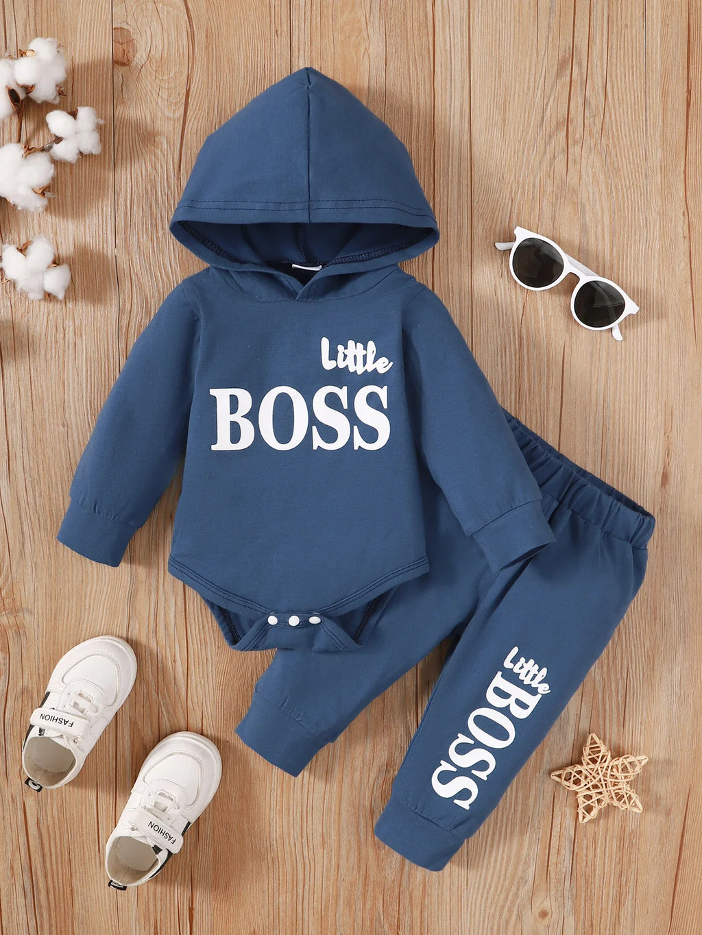 Sudadera con capucha de algodón de manga larga para bebé, ropa de moda para re