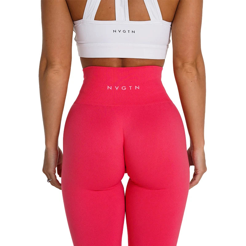 NVGTN-mallas sin costuras para mujer, pantalones de Yoga de cintura alta, ropa de gimnasio, mallas de LICRA suaves para entrenamiento, trajes de Fitness