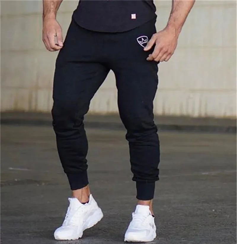 Men's Printed Sports Pants Elastic Sweatpants 